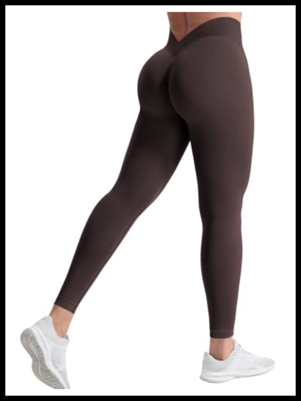 High Waisted Scrunch Workout Leggings V Back Yoga Pants